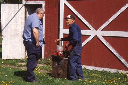 John Wetz and table top steam engine